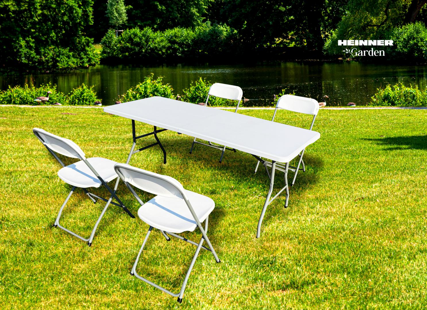 Heinner HR SET MASA CU 4 SCAUNE PLASTIC PLIABILE