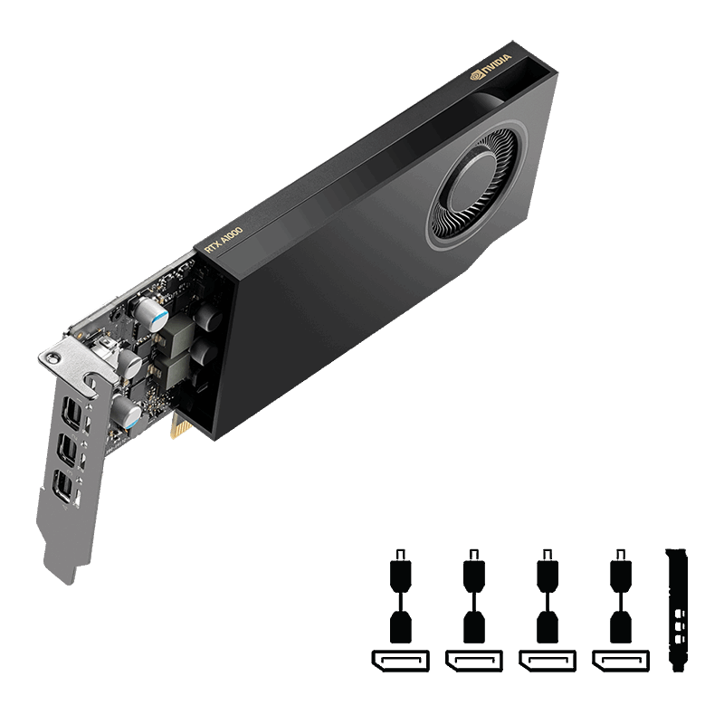 Vga Pny Nvidia Rtx a1000 8GB (Placa video Pny Rtx a1000)