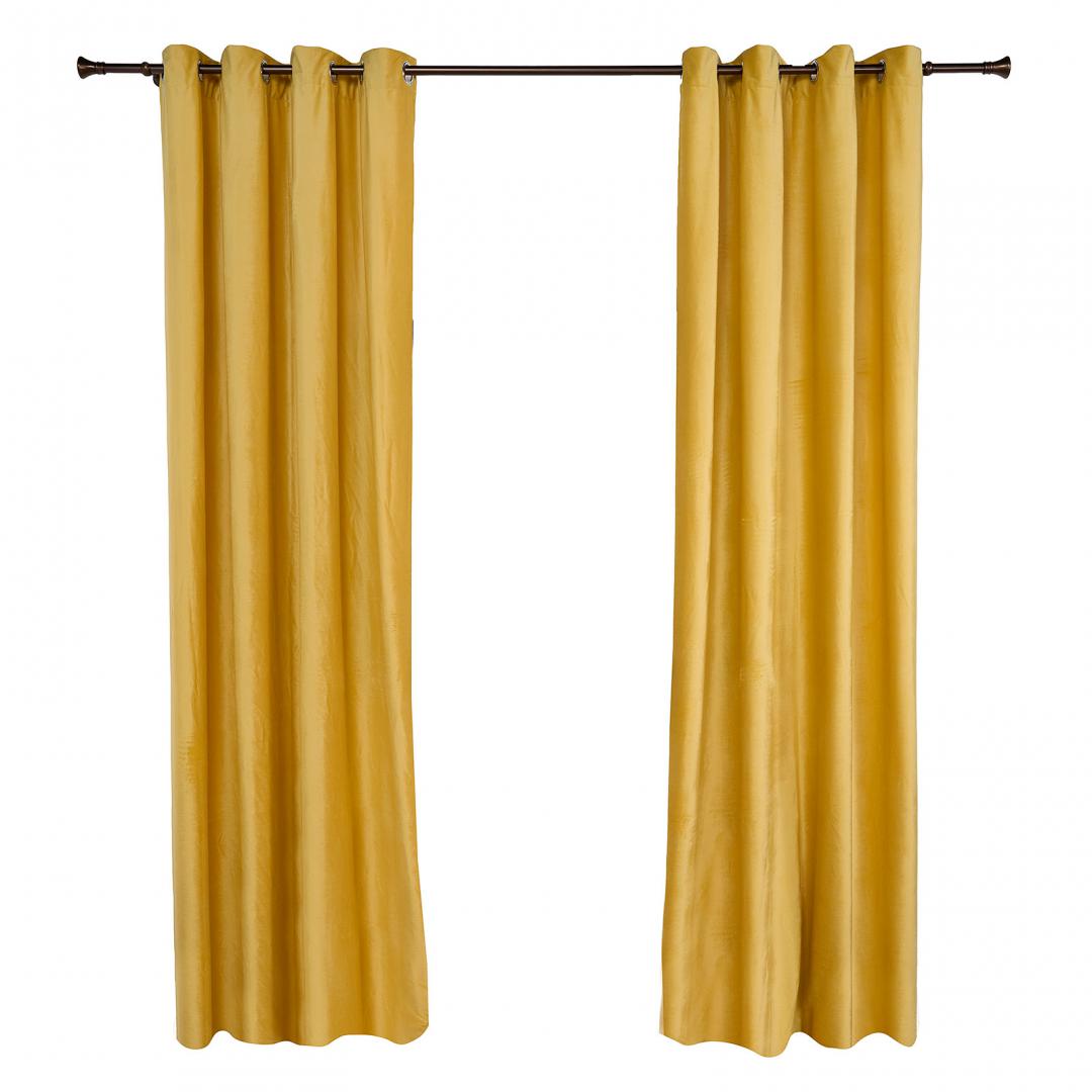 Set 2 draperii catifea 140x270 CM - Galb (Set 2 draperii catifea 140x270 CM - Galbene)
