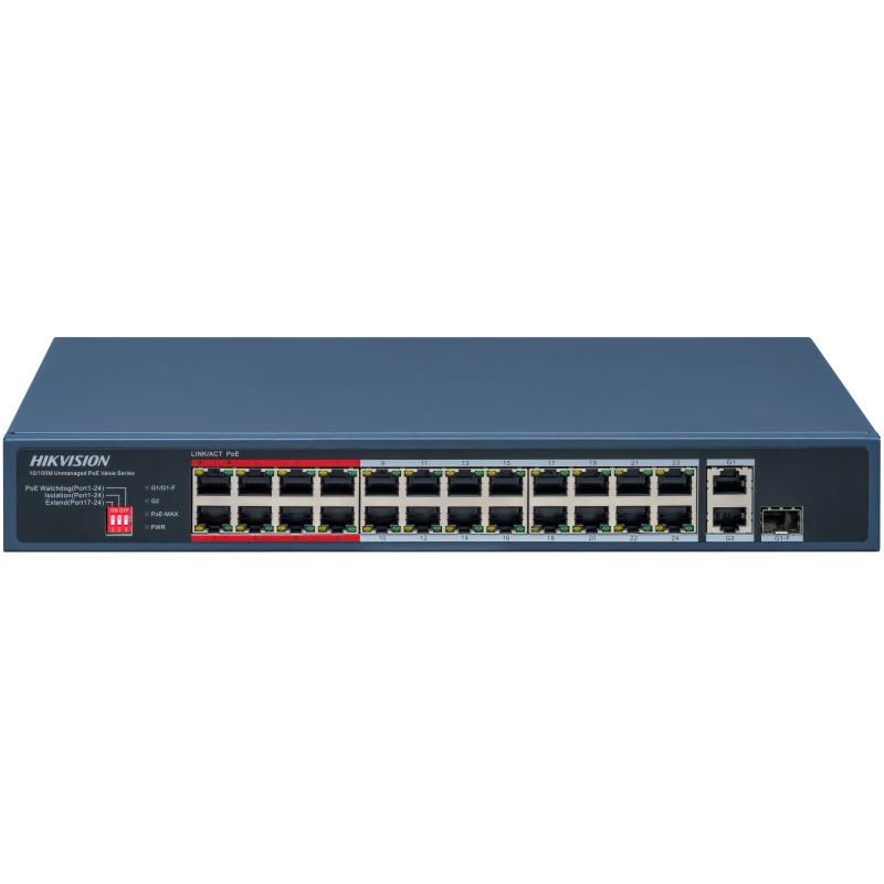 Switch Poe 24 Porturi fara Management (Switch Hikvision DS-3E0326P-E/M(C); 24 Port Fast Ethernet Unmanaged Poe Switch...)