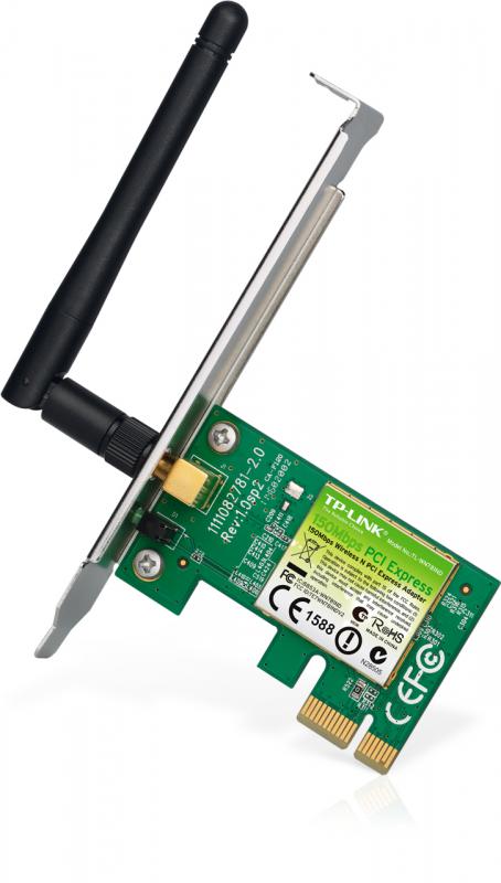 RESIGILAT | Adaptor wireless TP-Link, N150, PCI-E, 1 antena detasabila TP-LINK
