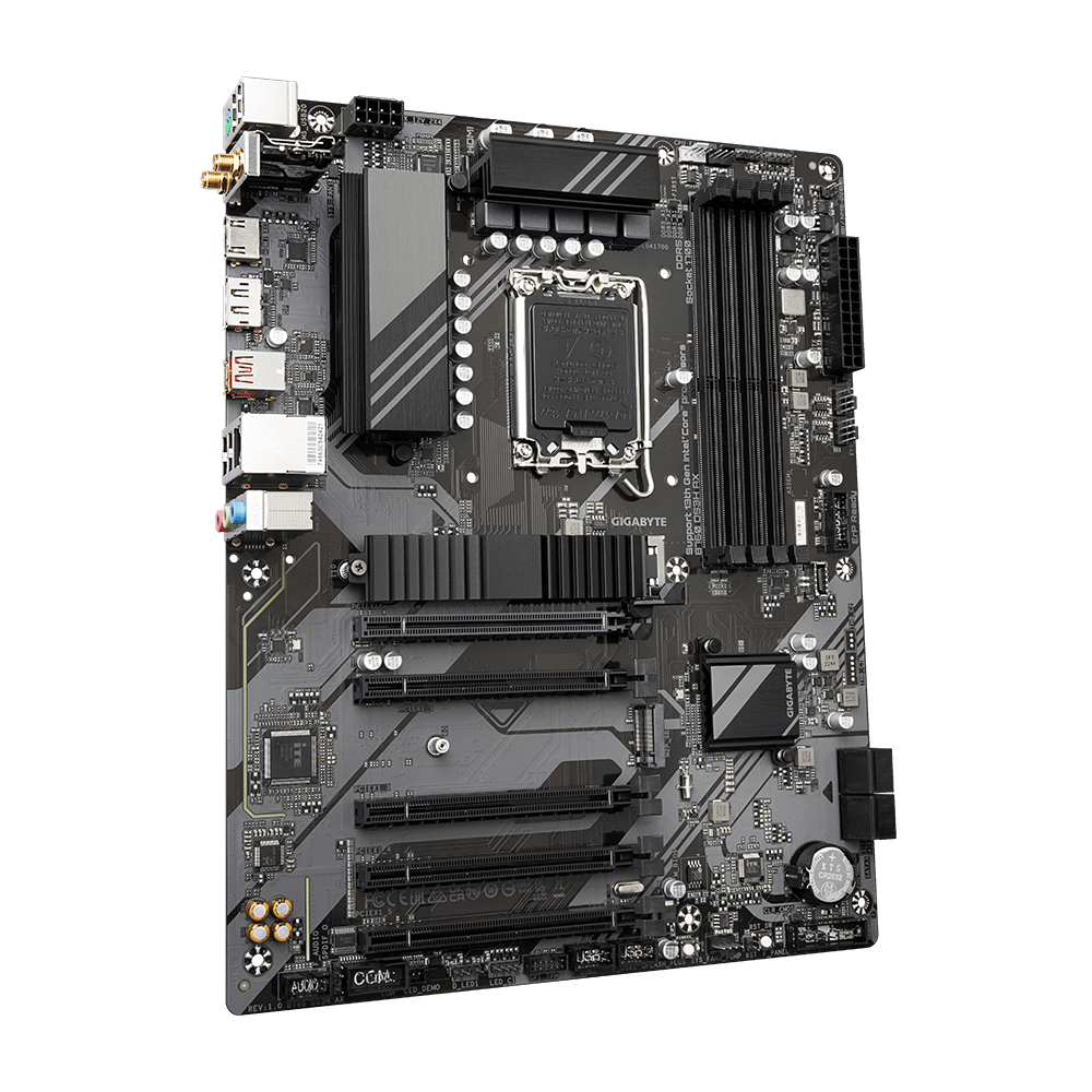 RESIGILAT | Placa de baza GIGABYTE B760 DS3H AX LGA1700, 4x DDR5 7600MHz, 1x HDMI, 1x DisplayPort, 5x PCIe x16, 2x M.2, 4x SATA 6Gbps, LAN 1Gbps, WIFI 6E, ATX - imagine 3 - RESIGILAT