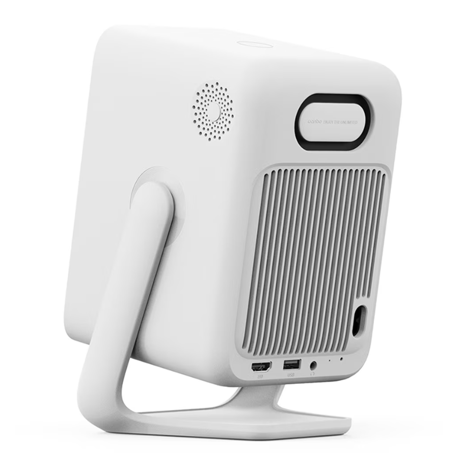 Videoproiector Portabil, Wanbo T2 Ultra, Android TV 11, 500 ANSI, Rezolutie nativa 1080P, Suport rotativ la 120°, Focus automat si corectie trapezoidala, Evitarea obstacolelor, Dimensiune de proiectie 45-140', WiFi dual-band, Difuzor 2*5W