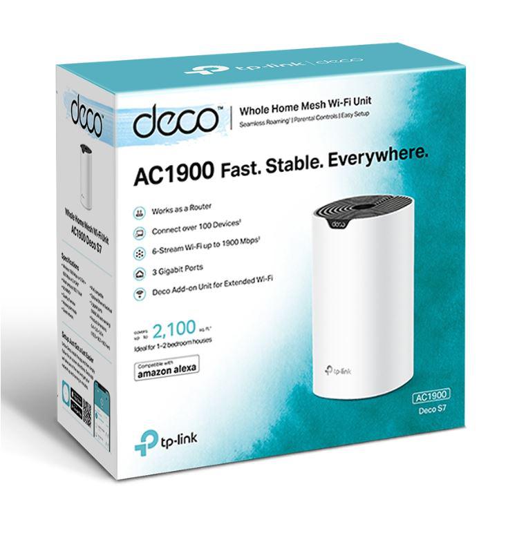 TP-LINK Kit AC1900 Mesh WIFI 3PK Deco S7 (TP-Link Sistem Mesh WI-FI pentru întreaga casă AC1900)