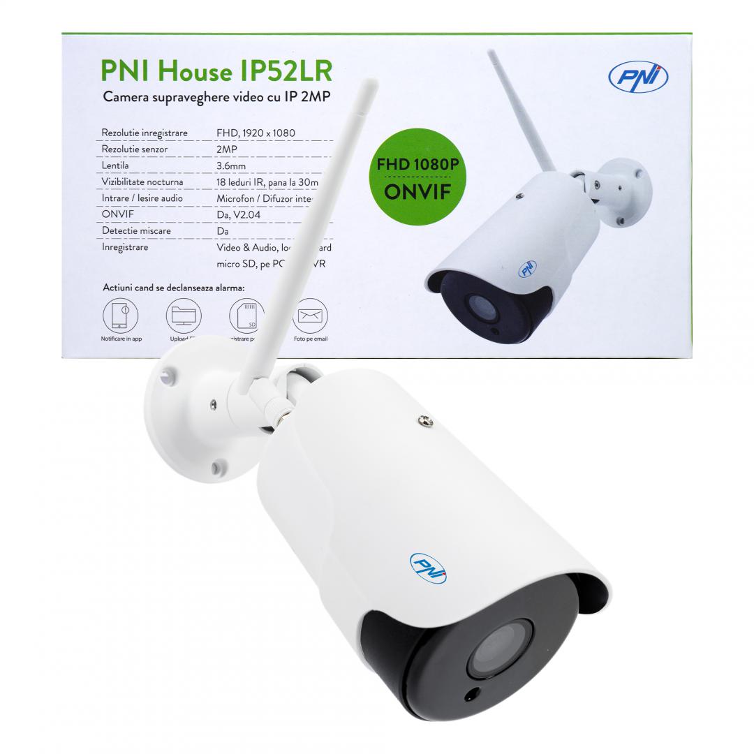 Pni Camera Supraveghere IP52LR (Camera supraveghere video Pni House IP52LR 2MP 1080P wireless cu IP de exterior...)