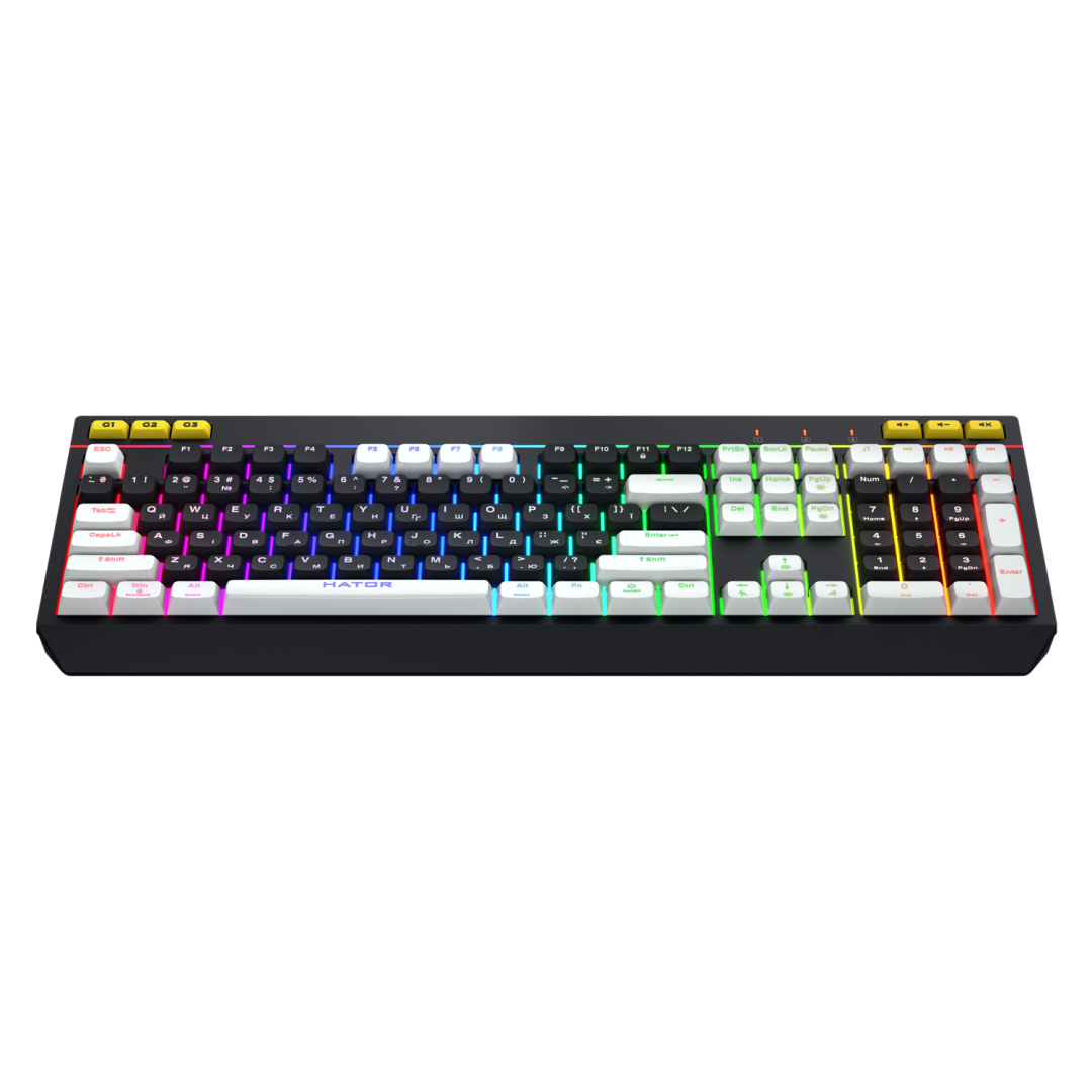 Tastatura membrana Hator Icefall ng-alb