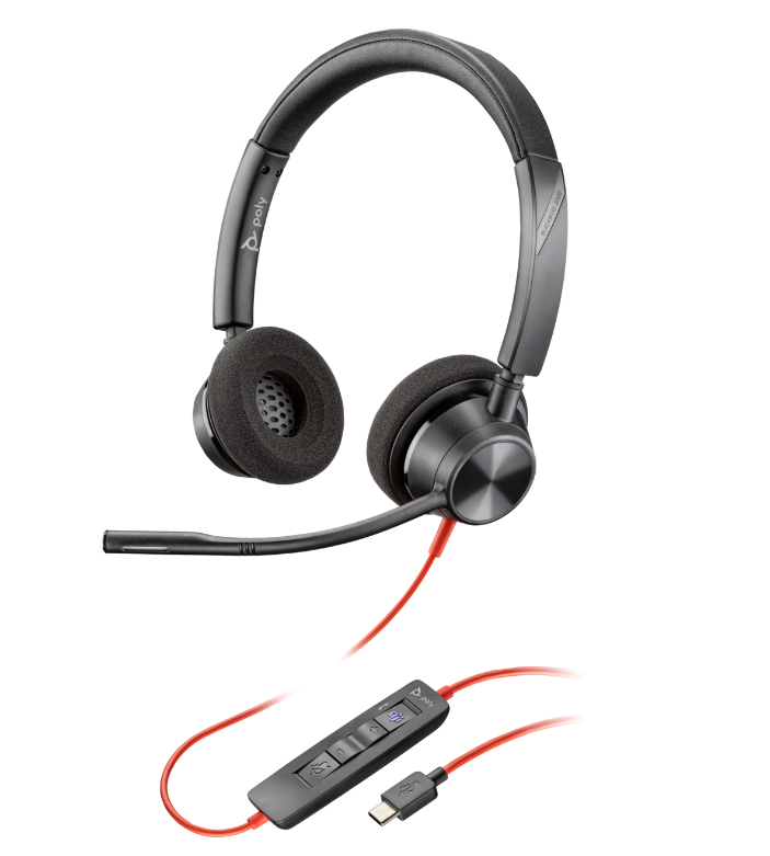 RESIGILAT | Poly Blackwire 3220 Stereo USB-C Headset +USB-C/A Adapter HP
