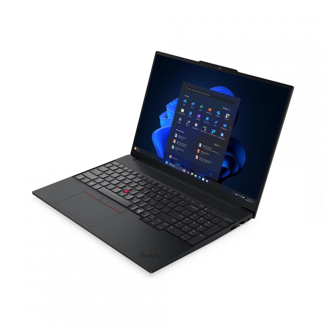 Laptop Business Lenovo ThinkPad E14 Gen 7, cu procesor Intel Core Ultra 5 225U, 14'' IPS, 16 GB DDR5, 512 GB SSD, Intel Graphics, Fara OS, 3 ani Garantie