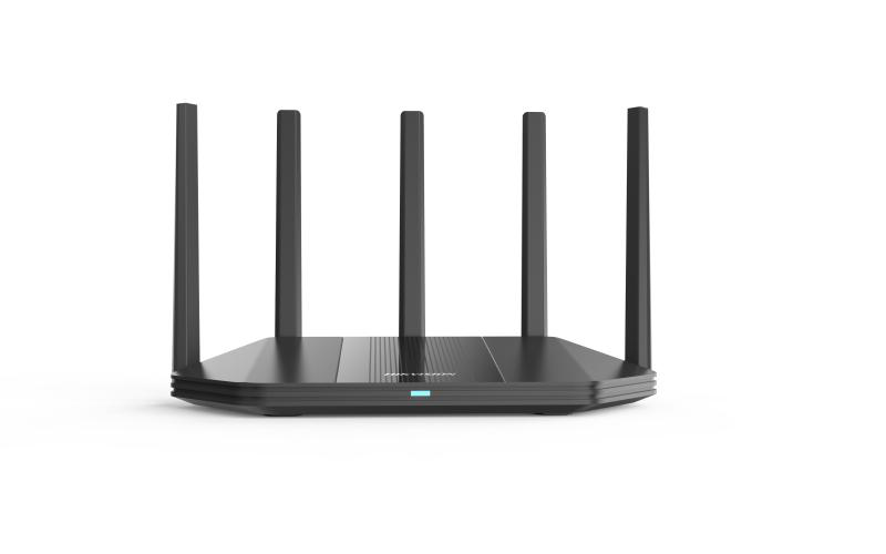 Router wireless Hikvision DS-3WR18X 1800M, 5 antene 5-dBi, dual-band, wireless standard: IEEE 802.11a/n/ac/ax @5GHz; IEEE 802.11b/g/n/ax @ 2.4GHz, interfata: 1 × 10/100/1000 Mbps Adaptive WAN Port,3 × 10/100/1000 Mbps Adaptive LAN Port, tensiune alimentar