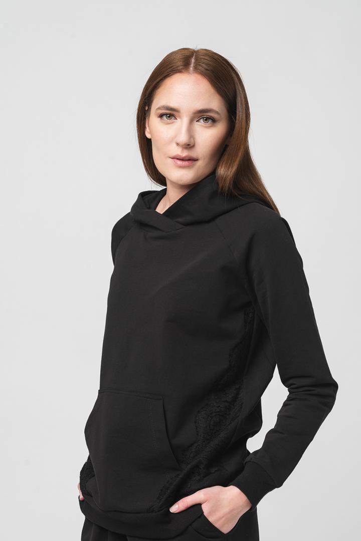 Pegas HANORAC COTON DANTELA FEMEI BLACK-XS