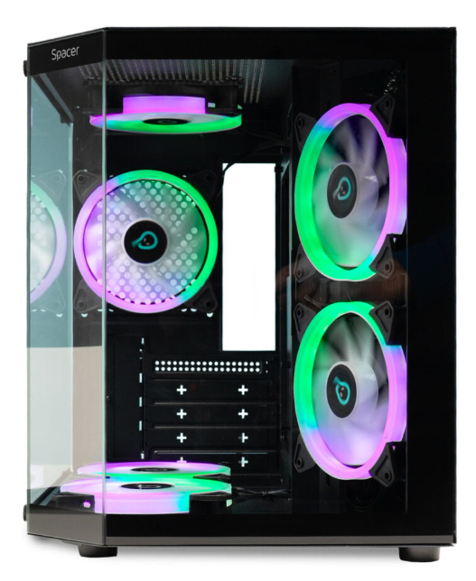 Carcasa Spacer Aquarium, mATX, ARGB fan