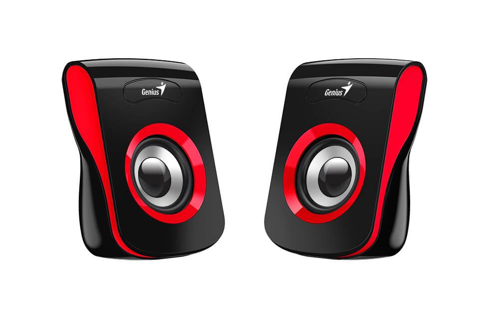 Boxe Genius SP-Q180 2.0 cu fir, rosu (Boxe Genius SP-Q180 2.0 cu fir)
