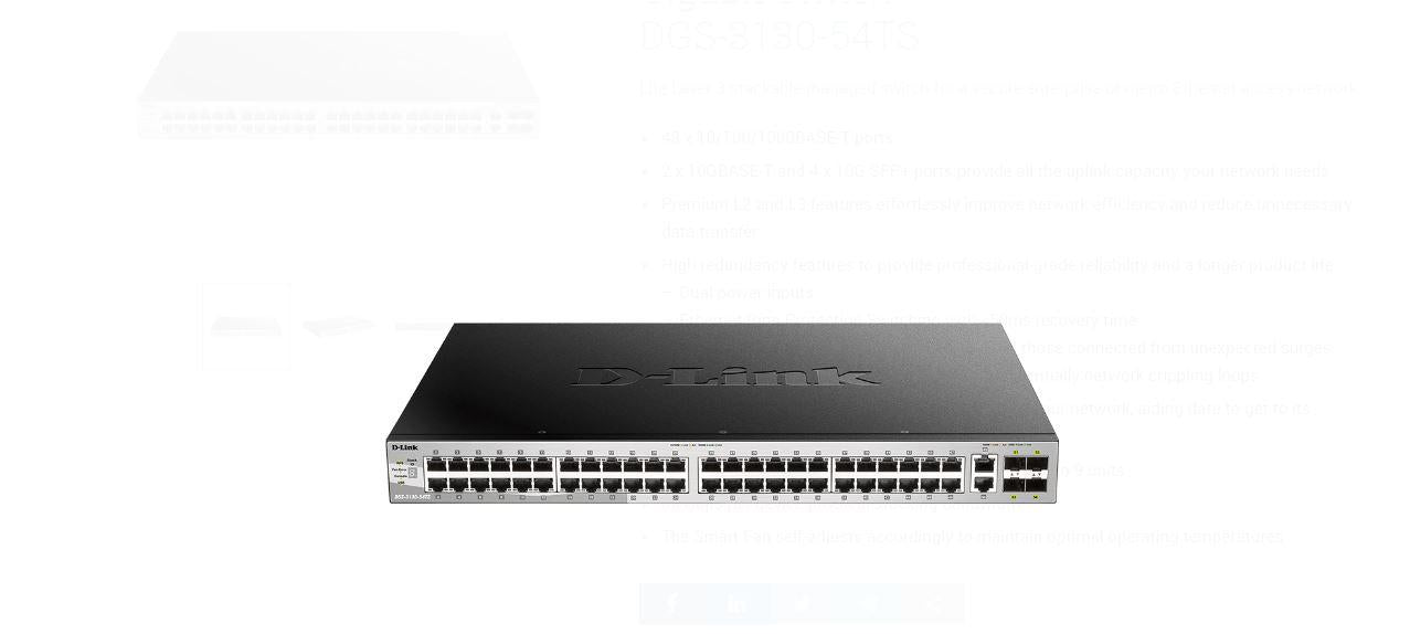 Dlink 54-PORT L3 GB Switch DGS-3130-54TS (Switch D-Link DGS-3130-54TS/SI)