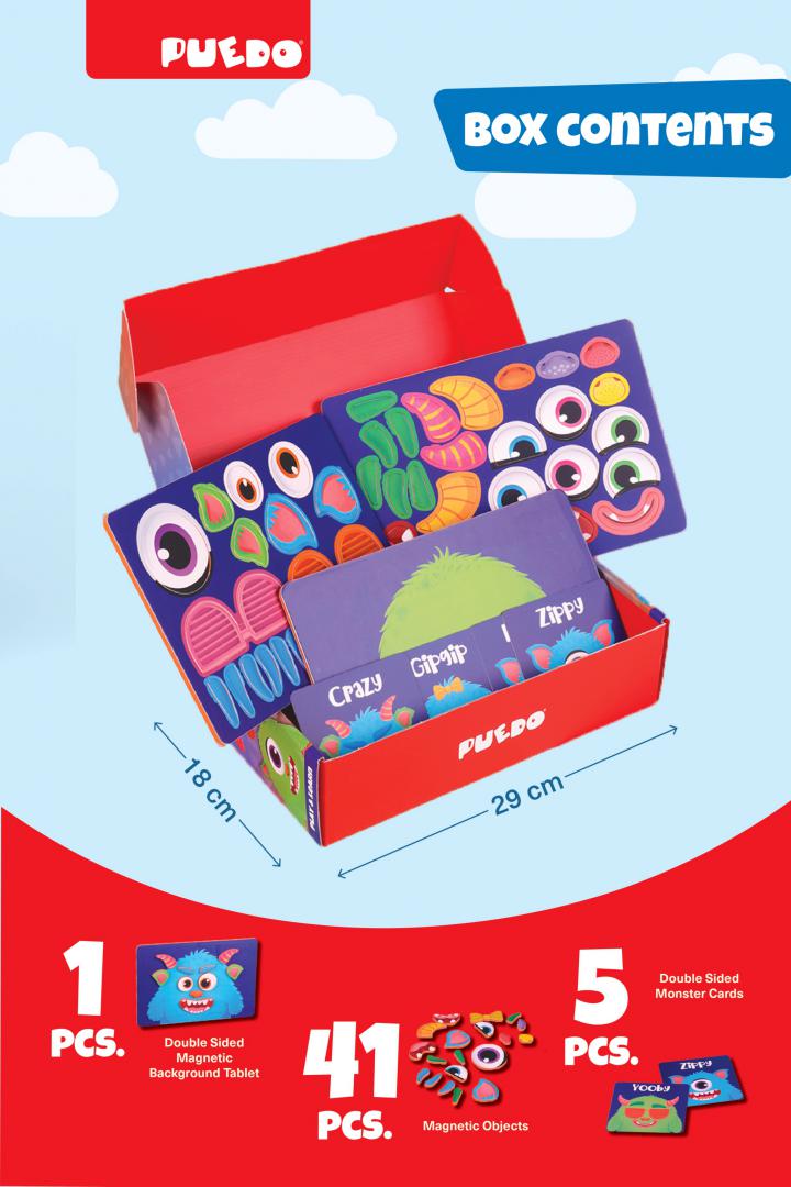 Puedo Toys JOC MAGNETIC-CREEAZA UN MONSTRU