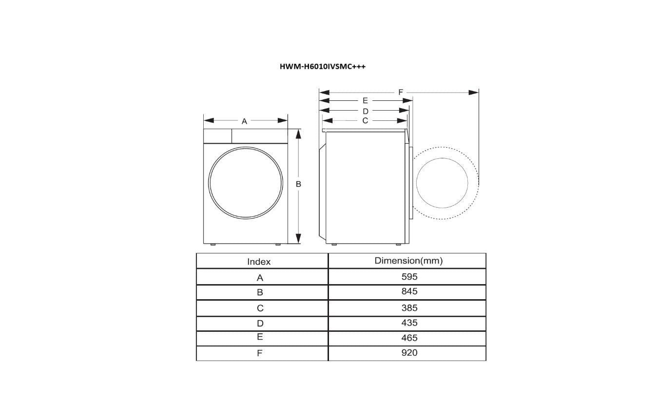Resigilat - Masina de Spalat Slim HWM-H6010IVSMC+++ (masina de Spalat Rufe Slim Heinner HWM-H6010IVSMC+++)