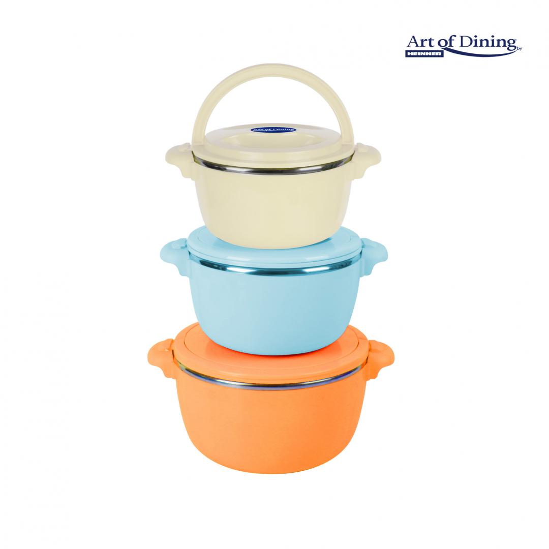 Set 3CASEROLE Termice 2+4+6L,BELLY Orang (set 3 Caserole Termice 2+4+6L)