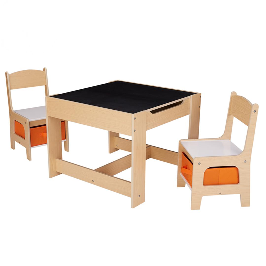 Set masuta si 2 scaune,lemn natur,U-Grow