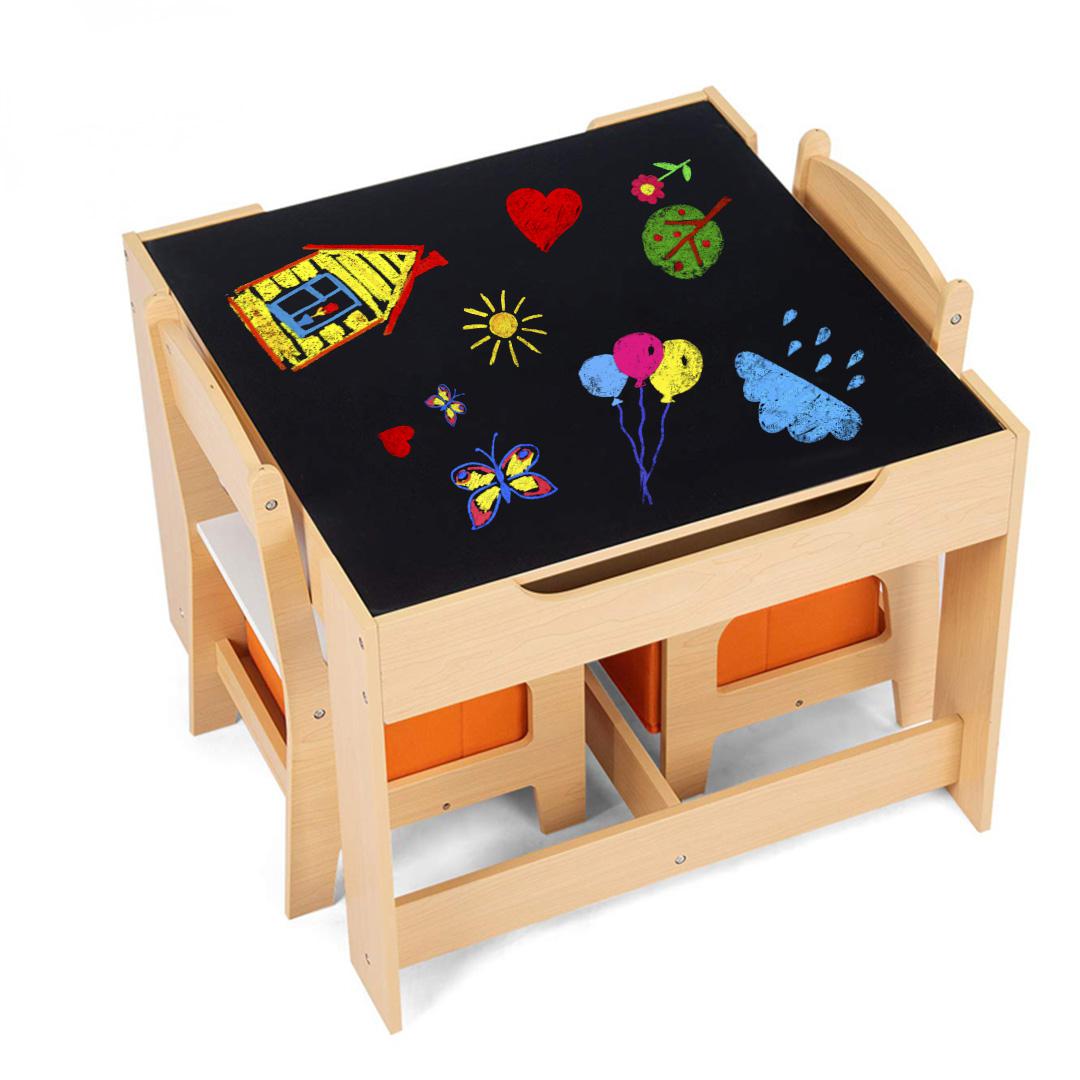 Set masuta si 2 scaune,lemn natur,U-Grow