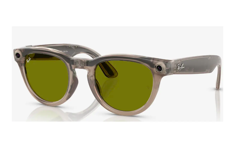 RayBan Meta Headliner ShinyStone/DKGN (RayBan Meta Headliner Shiny Warm Stone/Dark Green Transitions)