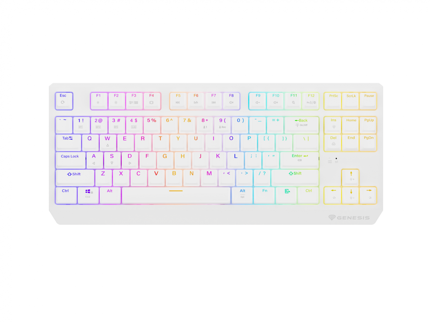 Tastatura WS Genesis Thor 230 TKL R alb