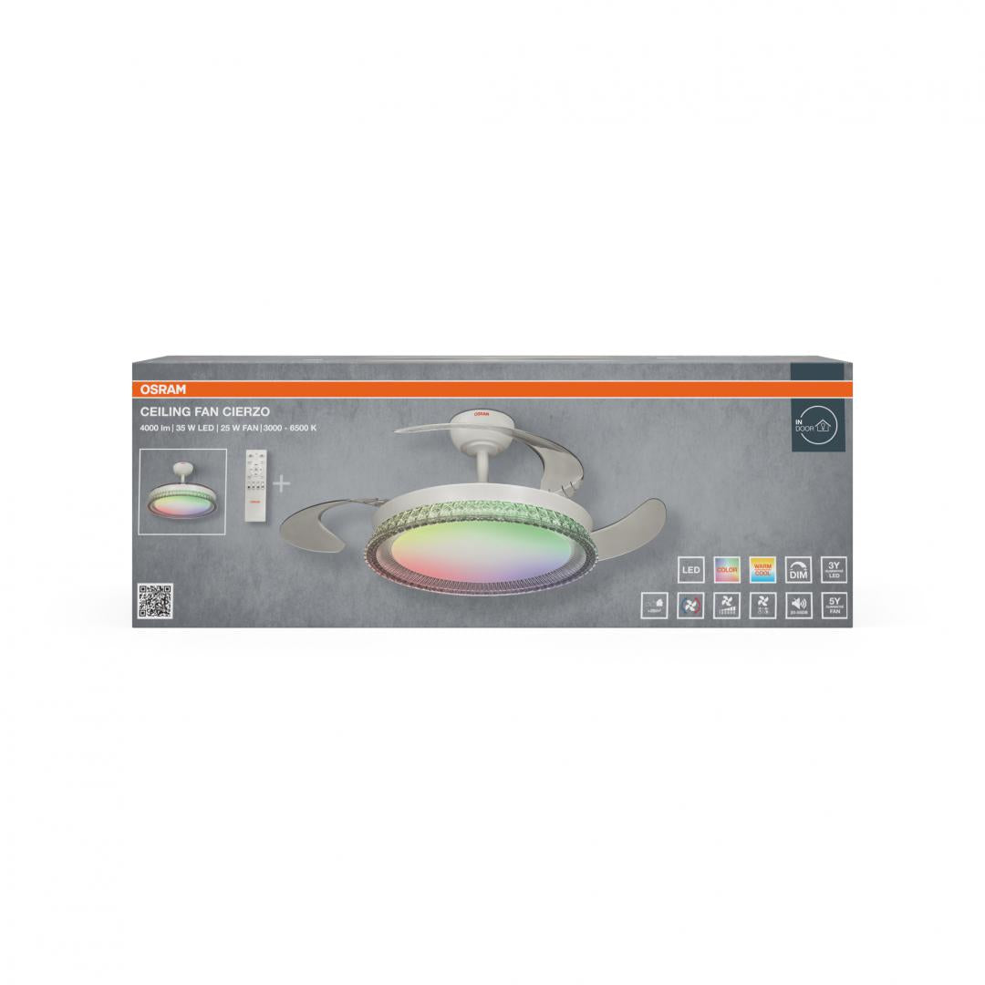 CEILING FAN CIERZO 1220 60W CCTRGB OSRAM