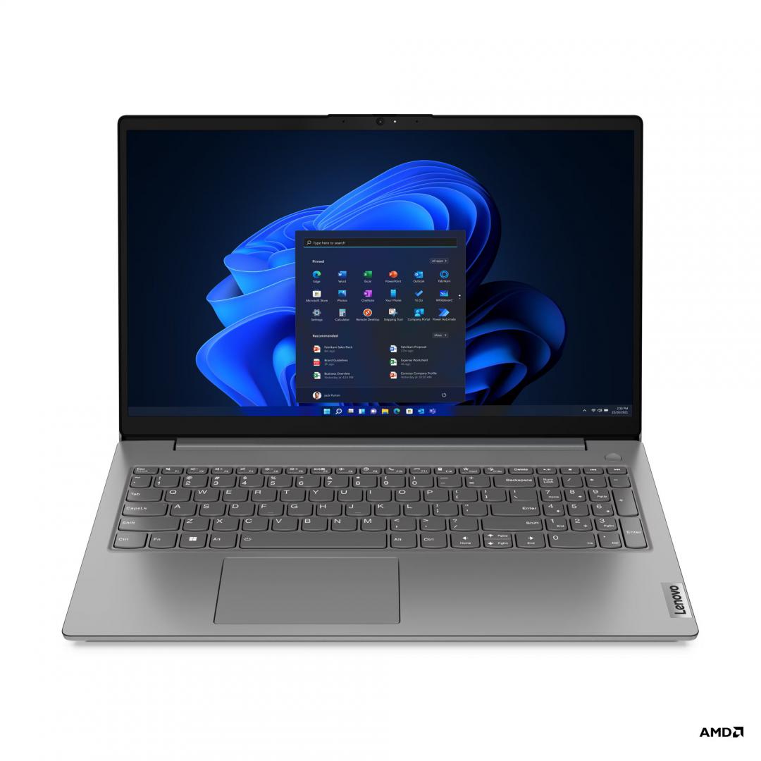 Laptop SMB Lenovo V15 G4 ABP, cu procesor AMD Ryzen 7 7730U, 15.6'' IPS, 16 GB DDR4, 512 GB SSD, AMD Radeon, Windows 11 Pro, 3 ani Garantie
