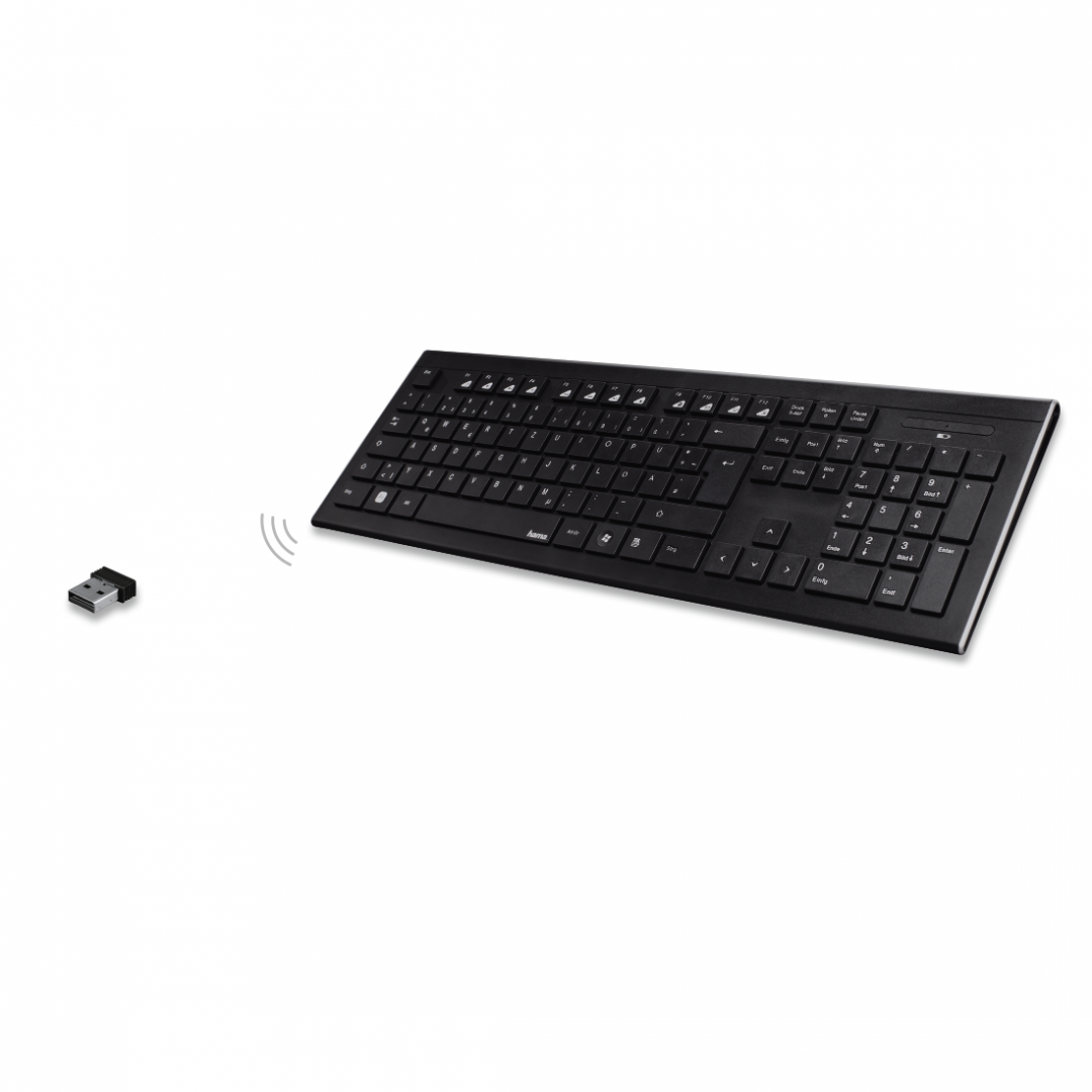 Tastatura Hama Cortino Ws RO, negru (Tastatura Wireless Hama Cortino)
