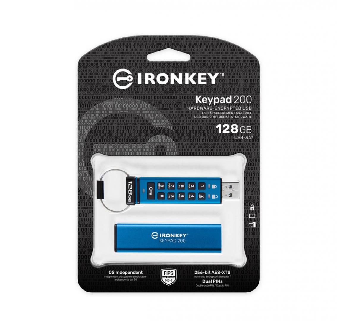 Kingston IronKey Keypad 200 USB 3.2 128G
