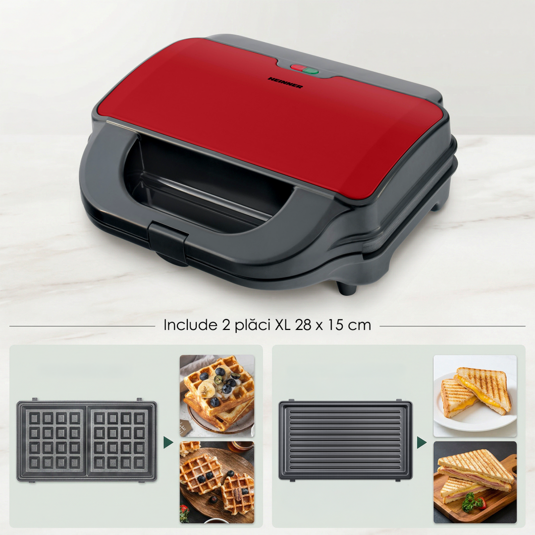 SANDWICH MAKER HEINNER SM-2H900BKS