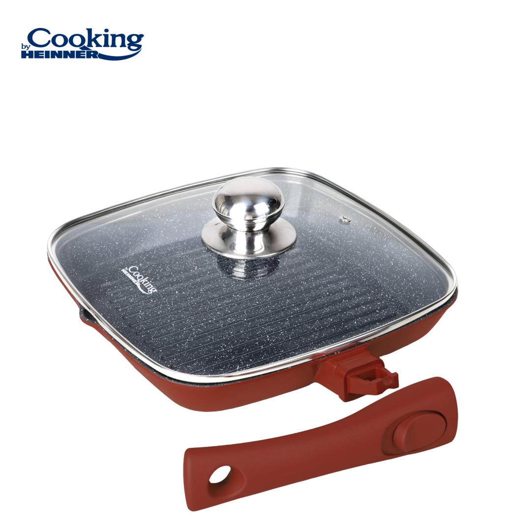Tigaie Grill Alu+capac 24x4 CM, Calabria (tigaie Grill Aluminiu Turnat+capac 24x4 CM)