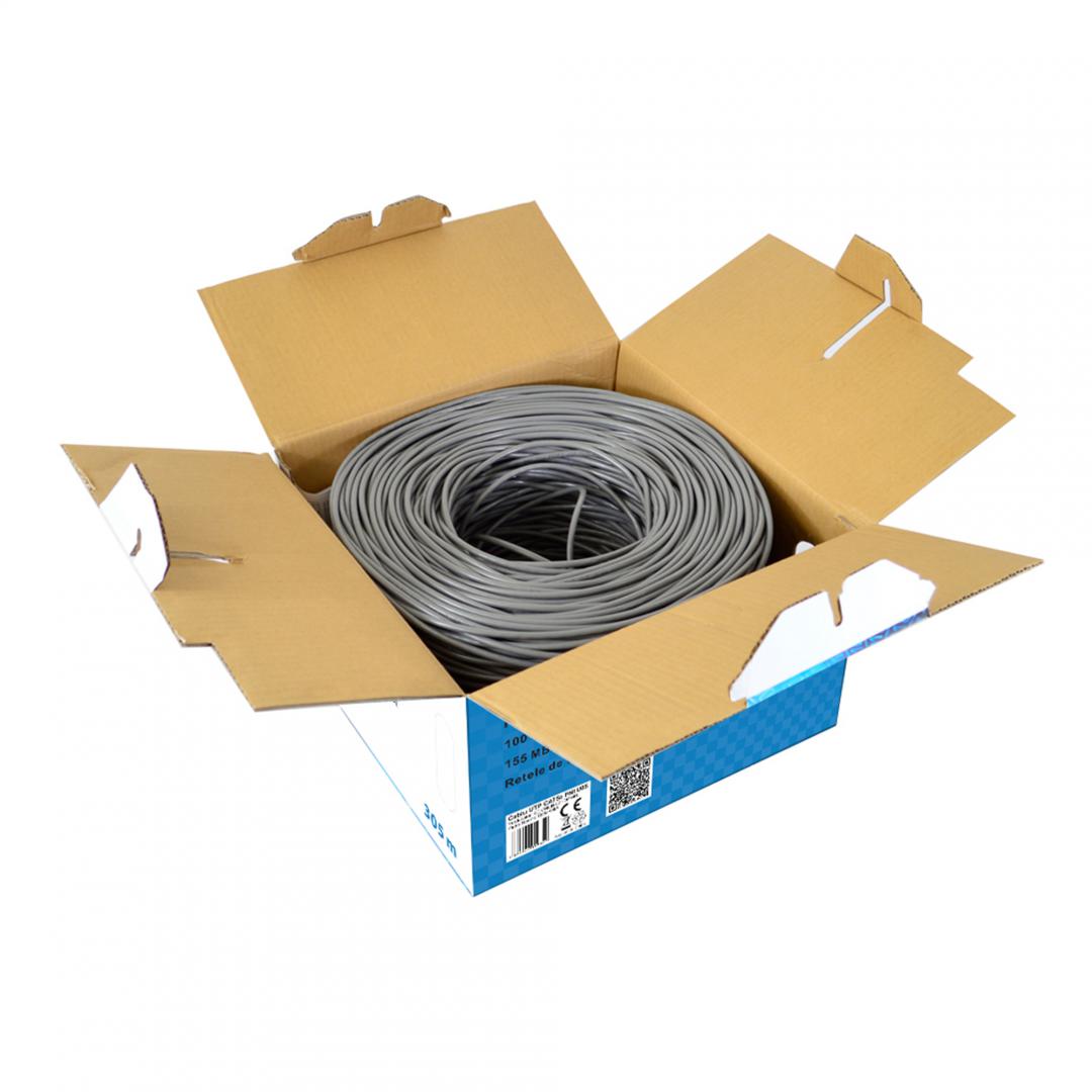 Pni Cablu Utp CAT5E 305M (Cablu Utp CAT5e Pni U05 cu 4 perechi pentru internet 1 Gigabit si sisteme de...)