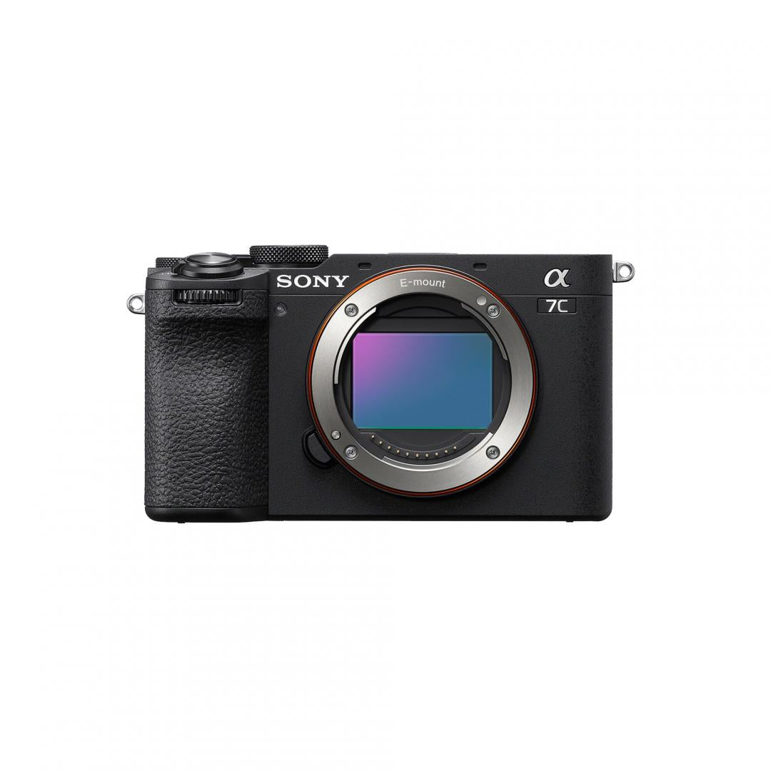 Body Aparat foto SONY Alphat 7C II Mirrorless, 33 MP, ISO 100-51.200 (Extins: 50-204.800), 1/8000s, 4K @59.94, SD/x1 Micro-HDMI/x1 USB-C, Rafala 10 cps, WiFi/Bluetooth, Senzor CMOS Exmor, Montura Sony FE, Negru