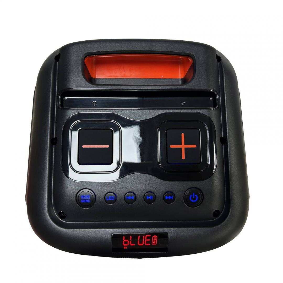 RESIGILAT | Boxa portabila Akai Bluetooth 5.0, putere RMS 40W, intrare AUX de 3,5 mm, timp de încărcare - aprox. 6 ore, baterie 7.4V, 3600mAh consum de energie 15W, impedanță 2 ohmi (difuzor), raport S/N 60dB, distorsiune 10%, negru - imagine 3 - RESIGILAT
