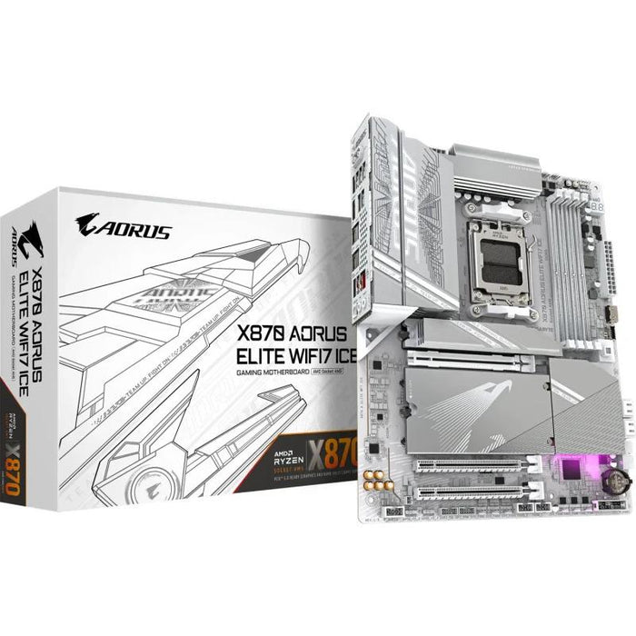 Placa de baza Gigabyte X870 AORUS ELITE WIFI7 ICE, Socket AM5, DDR5, ATX