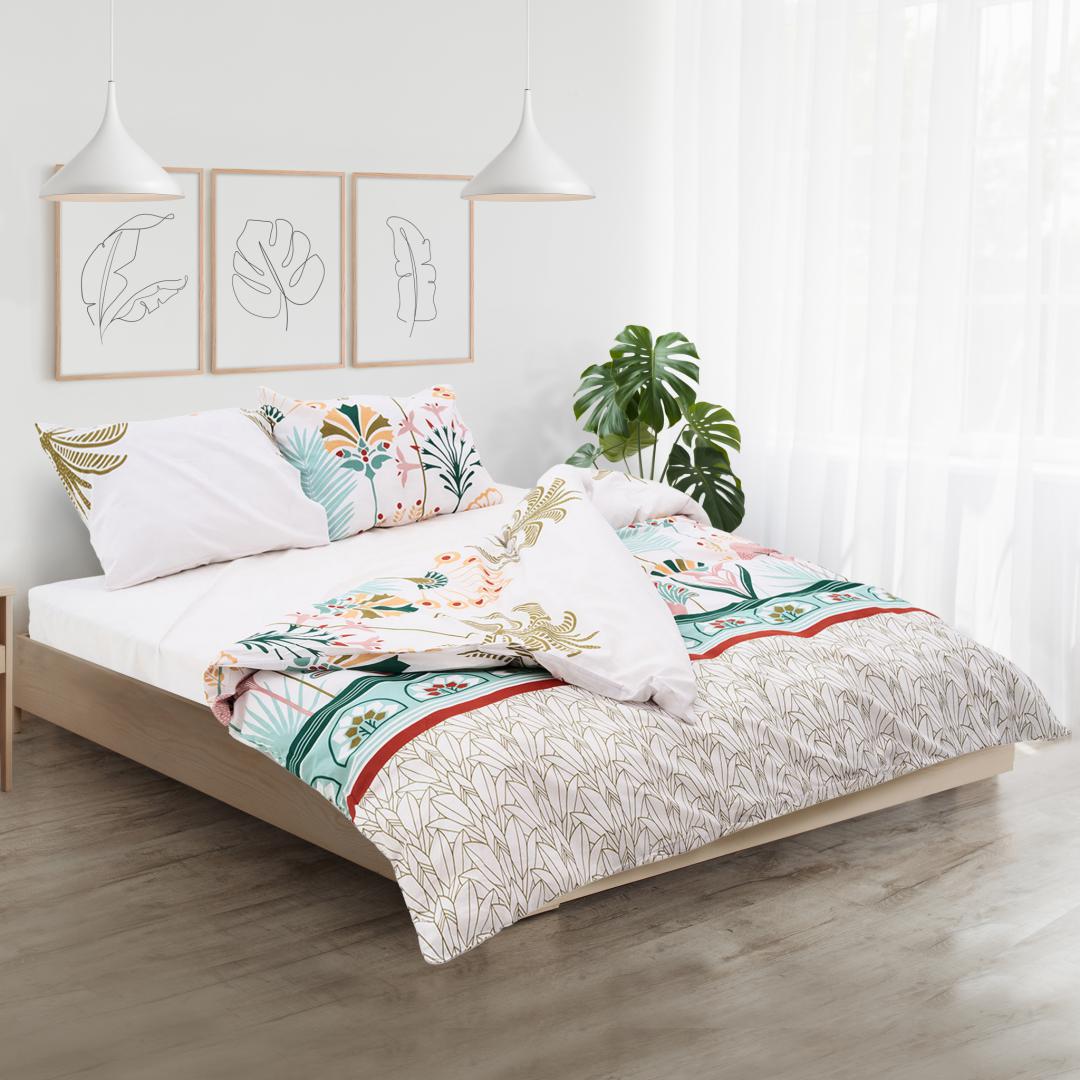 Lenjerie kingsize, bumbac,132 Tc, Aria