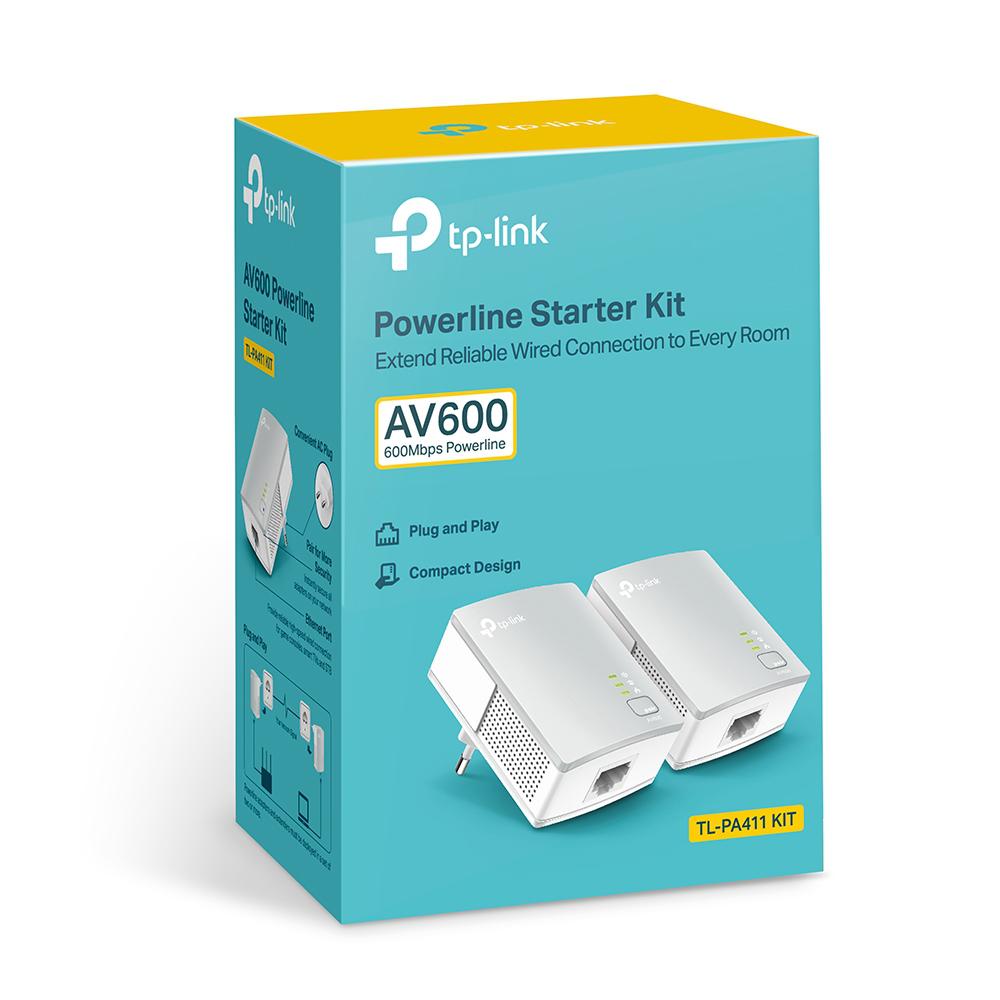 TP-LINK POWER LINE av 600 KIT TL-PA411 KIT, Standarde și Protocoale: HomePlug AV, IEEE802.3, IEEE802.3u, iNTERFATA: 1× Port Ethernet 10/100 Mbps, Consum: 4.60W, Dimensiuni; 65 × 52 × 28.5 mm, Aria de acoperire: 300m, kit-ul contine 2 x TL-PA411.