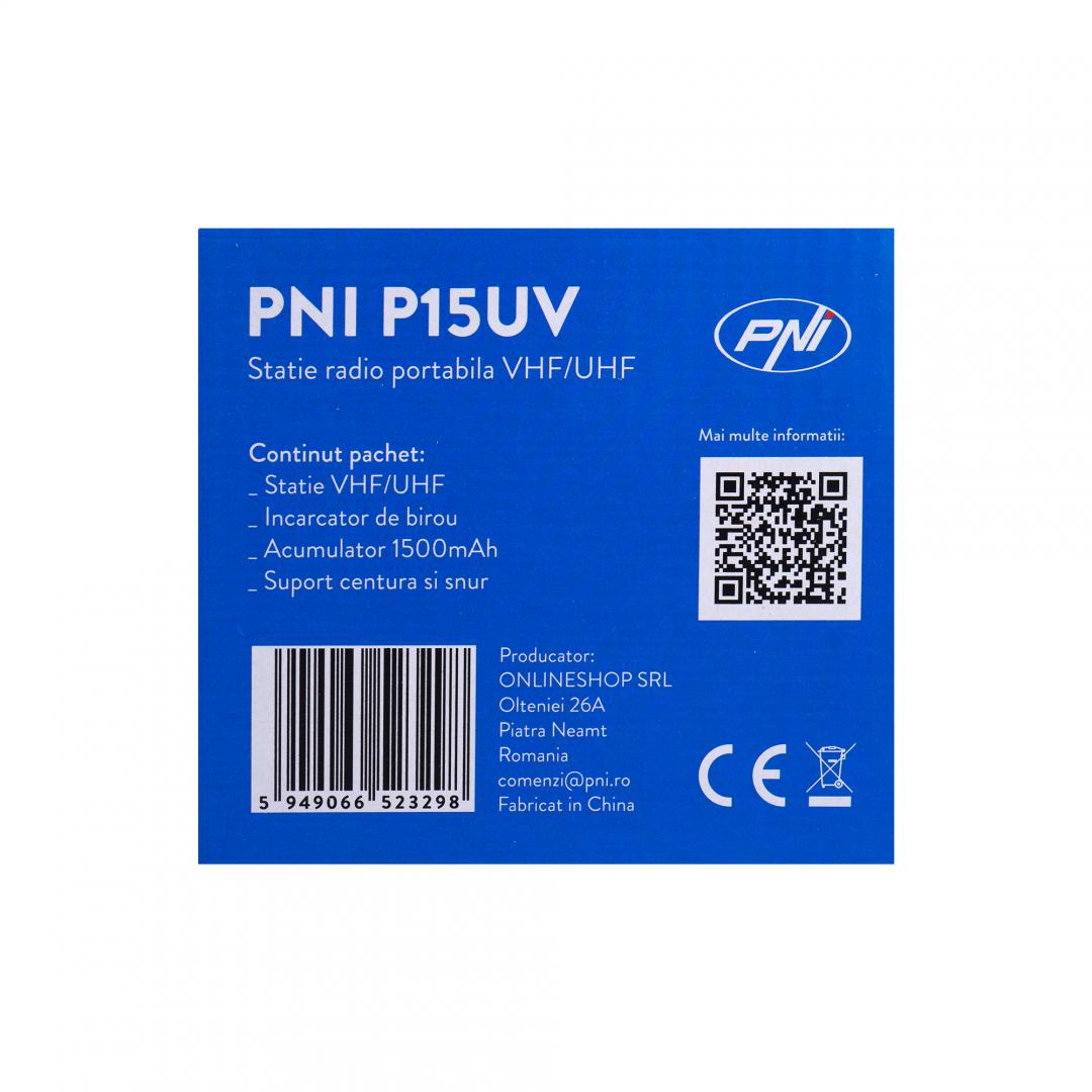 Pni Statie Radio Portabila P15UV Vhf/uhf (Statie radio portabila Vhf/uhf Pni P15UV dual band)