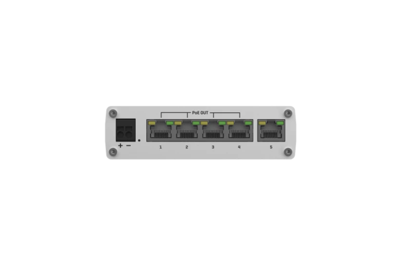 TELTONIKA AUTOMOTIVE 5PORT POE+ SWITCH TSW101, interfata: 5 x ETH ports, 10/100/1000 Mbps, supports auto MDI/MDIX crossover, Standarde retea: 802.3i, 802.3u, 802.3ab, 802.3x, 802.3az, 802.3ad, Porturi POE: 1-4, Buget POE: 60W, Lungime cablu max: 100m, Lat