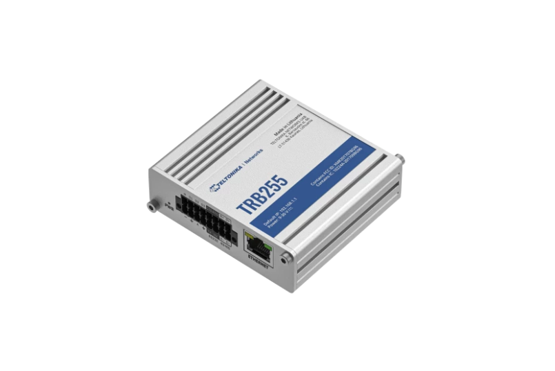 TELTONIKA TRB255 LTE M1/NB-IoT Gateway, GSM, 2 carduri SIM, Conector antenă: 1 X SMA pentru LTE, 1 x SMA pentru GPS, interfata: Ethernet, RS232/RS485, micro USB,  3 Intrări / Ieșiri configurabile. Intrare digitală 0 - 6 V detectată ca logică scăzută, 8 - 