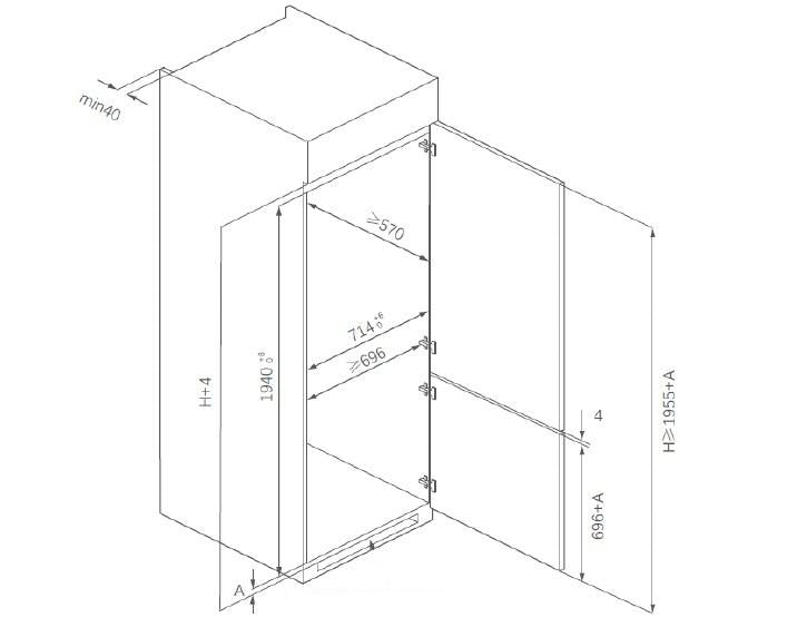COMBINA FRIG. HEINNER HCNF-BIM403INVD