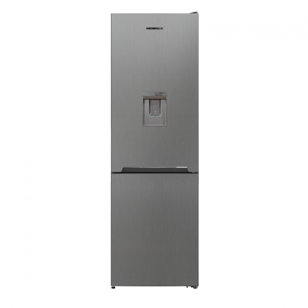Combina frigorifica HEINNER HCNF-V291XWDE++, No Frost, 294 l, Clasa E, Dozator apa, Aspect inox