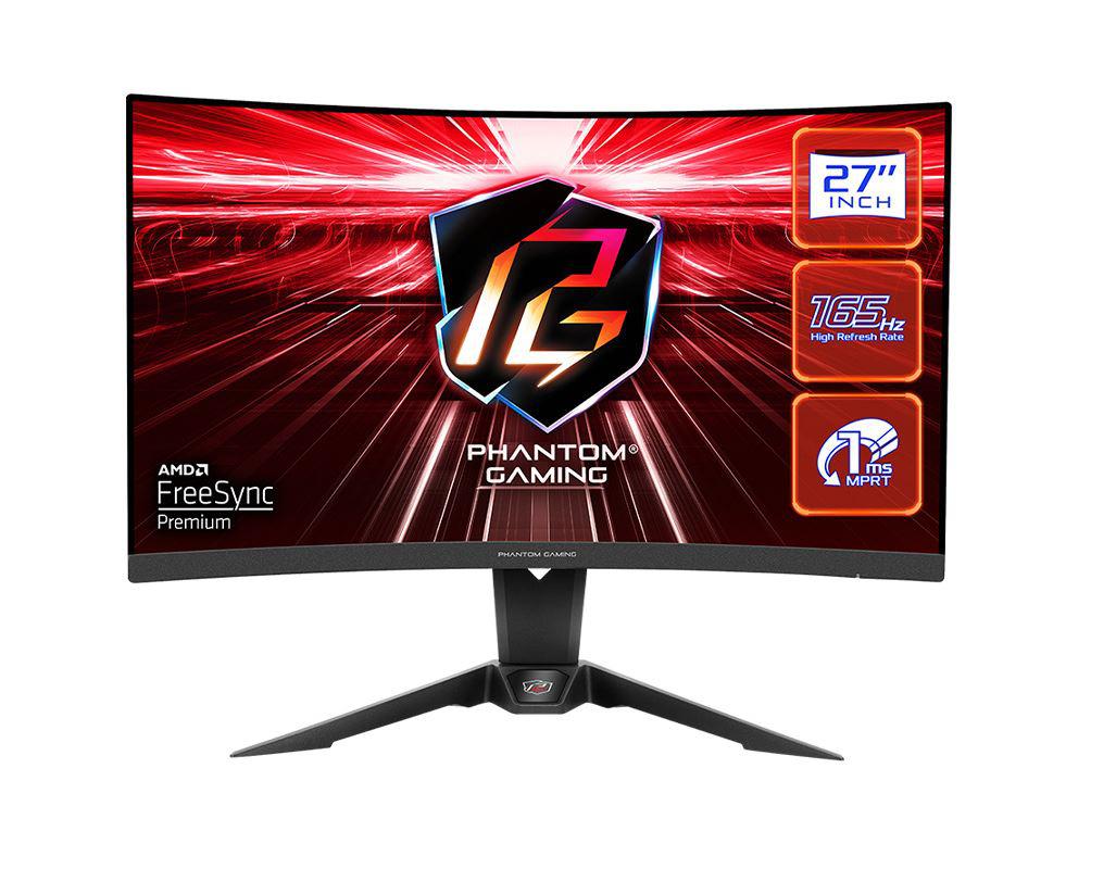 Monitor Gaming Asrock PG27Q15R2A, diagonala: 27", Aspect: 16:9, anti-glare, Rezolutie: 2560 x 1440, Refresh rate: 165Hz, Luminozitate: 550 cd/m2, Contrast: 4000:1, unghi vizualizare: 178°(H) / 178°(V), culori: 16.7M, Timp raspuns: 1ms, Flicker free, Difuz