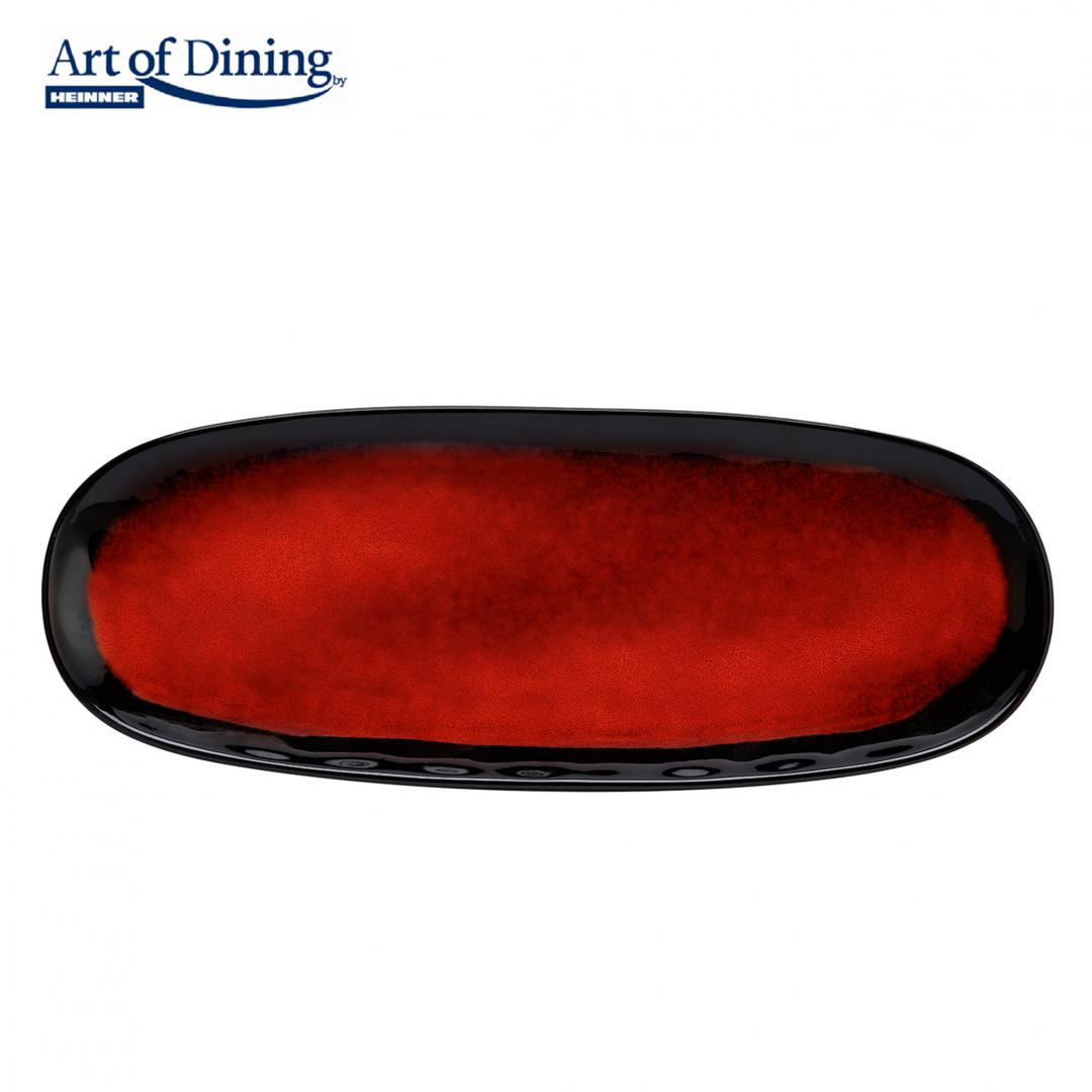 Set 4XPLATOU Ceram. 38x15CM,VULCANO (set 4X Platou Ceramica 38x15 CM)