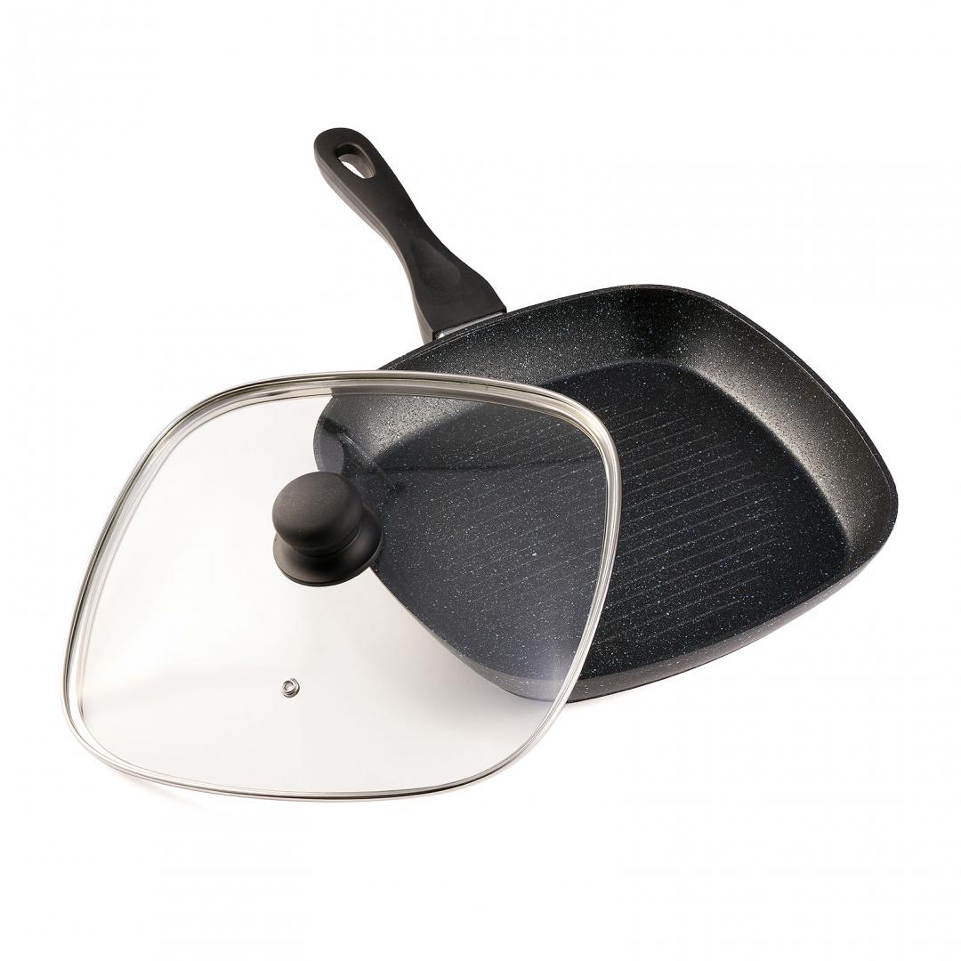 Heinner TIG.GRILL ALUM.+CAPAC,28X4CM,BLACK SAND
