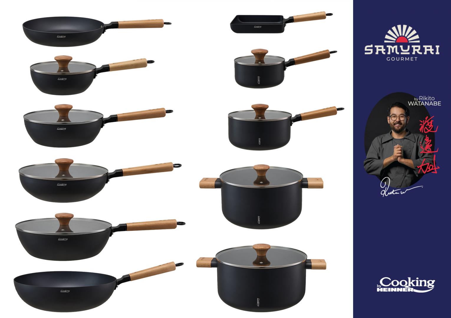 TIGAIE WOK+CAPAC 20X7 CM,  RIKITO WATANABE, SAMURAI GOURMET, COOKING BY HEINNER