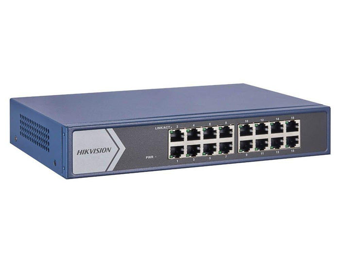 16 Port Gigabit Smart Switch Hikvision DS-3E1516-EI(V3) 16 × Gigabit RJ45 port Support IEEE 802.3az Support STP/RSTP loop pre