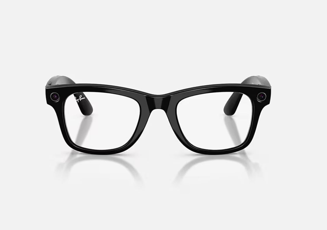 RayBan Meta Wayfarer L Sb Grapf Green G2 (ORW4012 Meta Wayfarer High Bridge Fit - Shiny Black - Graphite Green...)