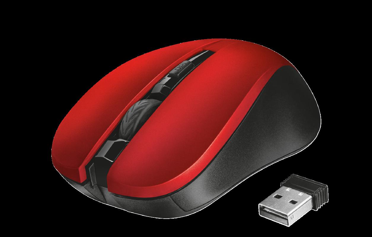 Mouse Trust Mydo 3000 Dpi, rosu (Mouse Wireless Trust Mydo Silent Click)