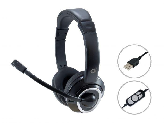 Conceptronic USB Headset POLONA01B (Casti Head-band Conceptronic Polona)