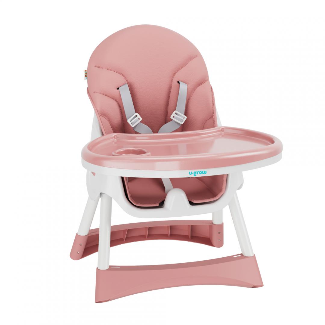 Scaun de masa2 in 1,pliabil, roz,U-Grow (Scaun de masa 2 in 1)